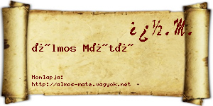 Álmos Máté névjegykártya