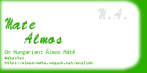 mate almos business card