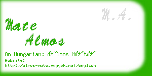 mate almos business card